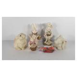 Rabbit decor, includes two Stone Bunny Inc.