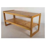 Wooden shoe rack, has small crack, 30" × 12" ×