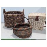 Three baskets, sizes as shown