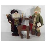 Christmas decor, standing reindeer, snowman, and