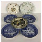 China plates, seven 8" plates, makers include