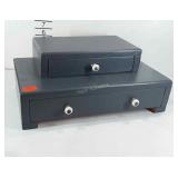 Two drawer wooden jewelry box, 16" × 10" × 7"