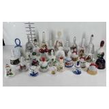 Bell collection, some souvenir bells, one with