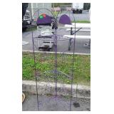Corner Vanity Shelf, purple color, wire rack