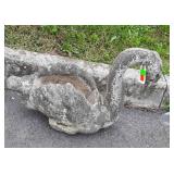 Concrete Swan Planter, 18" overall high