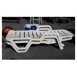 Two Poly Poolside Chaise Lounges, need cleaned
