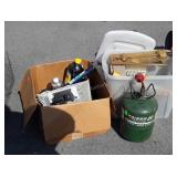 2 Containers of Misc Hardware related items. Tire