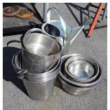 Stainless Pails, Pet Dishes, galvanized Watering