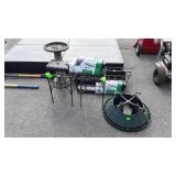 Gardening Accessories lot, iron stands, window