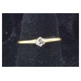 14k gold and diamond engagement ring size 5.5 dia