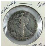 1929-S Walking liberty half dollar