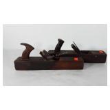 Tools, two wooden block planes, 16"