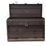Kennedy metal toolbox, multi drawers full of