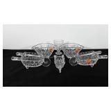 Crystal ware, includes six pieces of Anna-Hutte