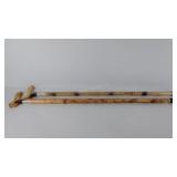 Two wooden walking canes, 36" in length, new