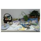 Easter lot, baskets, garlands,linens,egg