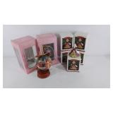 Barbie Christmas Ornaments, five Hallmark