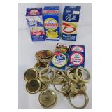 Ball and Kerr canning jar lids, some of the boxes
