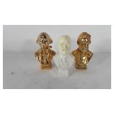 Three presidential Avon after shave bottles,