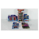 Cars in original packaging, includes Hotwheels
