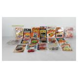 Nineteen cars in original packaging, some have