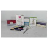 Office supplies, includes pens, scissors,