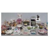 Easter decor, baskets, eggs, cake pans,