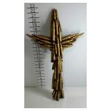 Home decor cross made to look like bullets