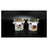 Holt Howard Moo heads salt and pepper set