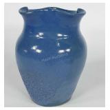 Zanesville Stoneware blue pottery vase with