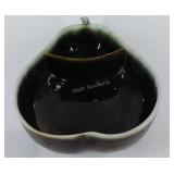 Hull Pottery Pear shaped divided bowl, 12.5"×10"