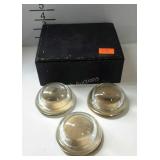 Cigar box with domed magnifying glasses inside