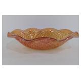 Carnival Glass, Marigold, 11" in diameter