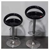 Pair of barstools, 30" to 38" tall