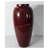 Red ceramic garden urn, 26"