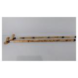Two wooden walking canes, 36" in length, new