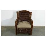 Rattan arm chair, cushion needs cleaned