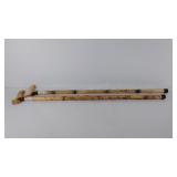 Two wooden walking canes, 36" in length, new
