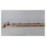 Two wooden walking canes, 36" in length, new