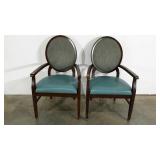 Two arm chairs, wear as shown