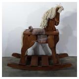 Wooden rocking horse, 39.5"