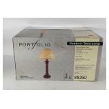 Portfolio outdoor bamboo style lamp, aged