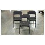 Three folding chairs, Cosco brand