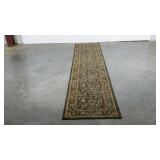 Runner rug, 27 x 117, browns and neutral tones