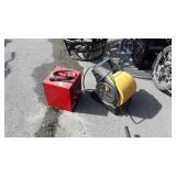 2pc Equipment lot, Electric Heater and Blower,