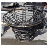 2-Rattan framed Bowl style Chairs, No Cushions