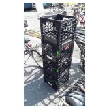 4-Plastic Milk Crates, newer condition