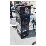 4-Plastic Milk Crates, newer condition