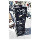 4-Plastic Milk Crates, newer condition