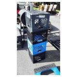 4-Plastic Milk Crates, newer condition